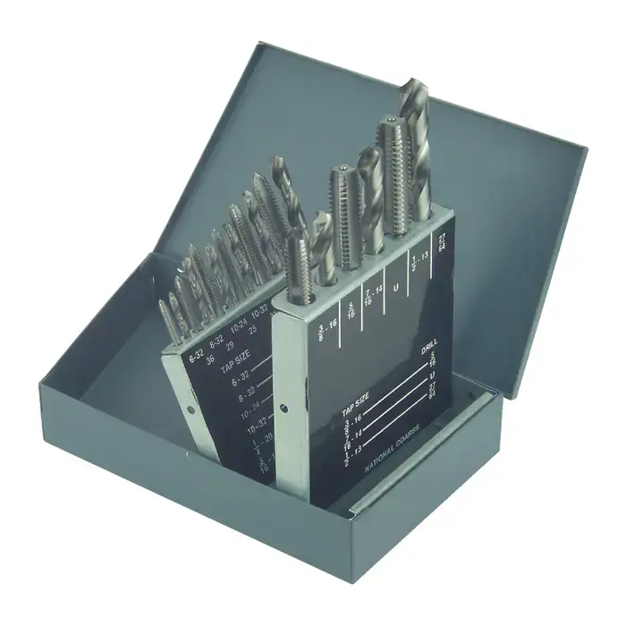 Limited Time TTC PRODUCTION 99S 36 to 27/64" Drill, 6-32 to 1/2"-13 Tap, 18 Pc. High Speed Steel Machine Tap & Drill Set