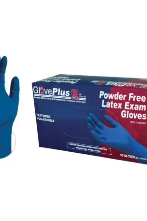 AMMEX GPLH88100 Latex Material, XL Size, Blue Color Disposable Glove Limited Offer