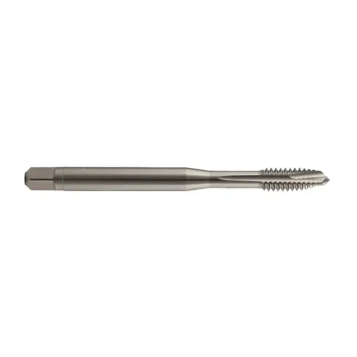 Popular YMW 1/4"-28 Size, H3 Thread Limit, Plug Chamfer, 3 Flute, Bright Vanadium High Speed Steel, Right Hand Cut Spiral Pointed Tap