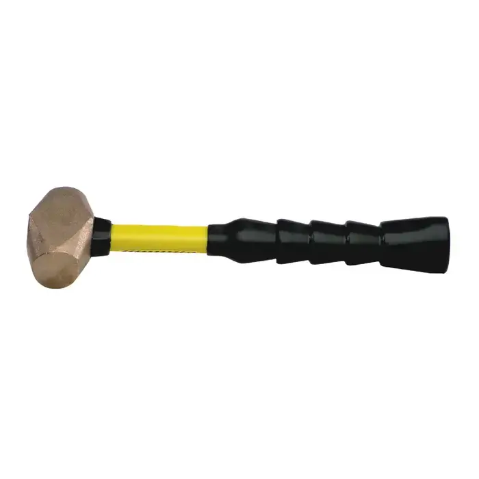 Reduced Price NUPLA BRS 4 1-43/64" Face Diameter, 4 lbs. Head Weight, 12" Overall Length Brass Hammer