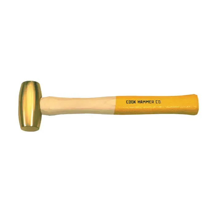 COOK 710 2-1/4" Face Diameter, 12 lbs. Head Weight, 31" Overall Length Brass Hammer Budget