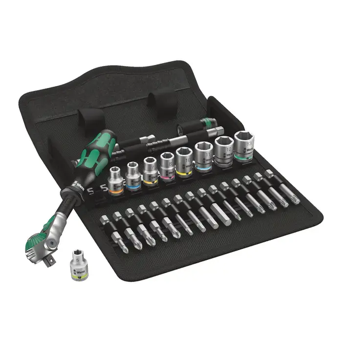 Affordable WERA 05004016001 1/4" Drive Size, 6 No. of Points, Standard Socket Type Combination Socket Set