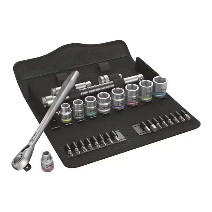 WERA 05004048001 3/8" Drive Size, 6 No. of Points, Standard Socket Type Combination Socket Set New Release