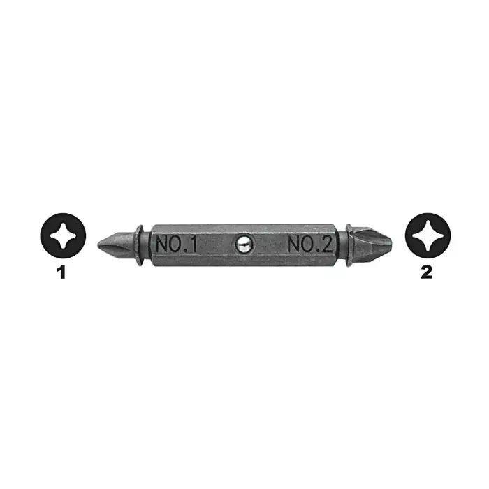 Must Have MEGAPRO P4D1-2 1/4" Drive Size, 1 & 2 Point Size, 2" Overall Length Phillips Bit