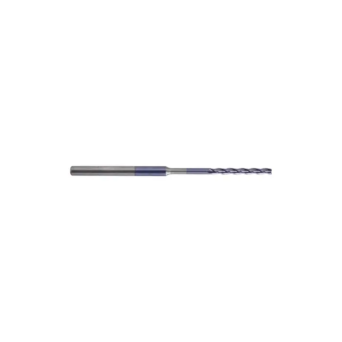 Certified KEO 930 Solid Carbide End Mill, Ø.085 x .750, 1.250 Reach Length, 3 Flute, 8.8xD Flute Length, Square, AlTiN Coated