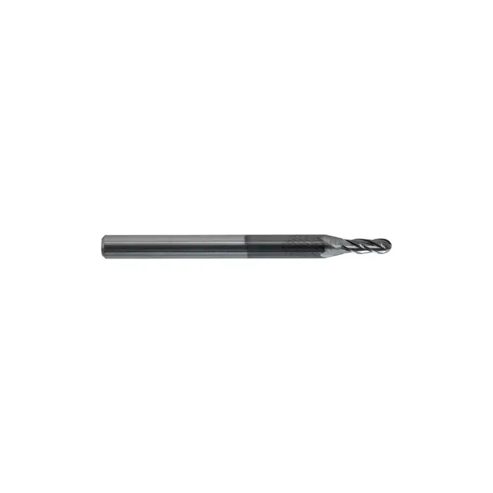 Hot Picks KEO 930 Solid Carbide End Mill, Ø.046 x .138, 4 Flute, Standard Length, Ballnose, AlTiN Coated