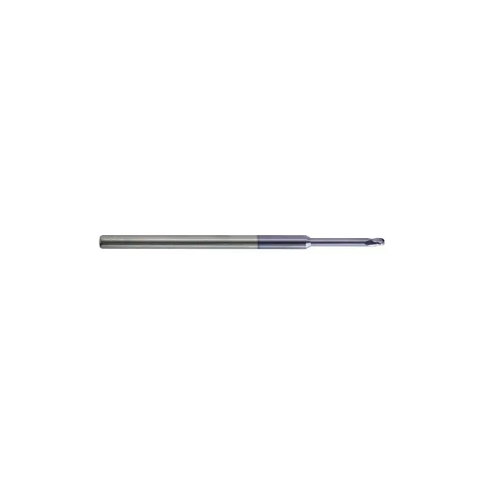 KEO 930 Solid Carbide End Mill, Ø.060 x .090, Long Shank, 5x Reach Length, 3 Flute, Stub Length, Square, AlTiN Coated Professional Grade