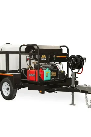 Flash Sale Mi-T-M HS-3505-1MGH-UR - 3500 PSI Gasoline Hot Water Pressure Washer Trailer Package